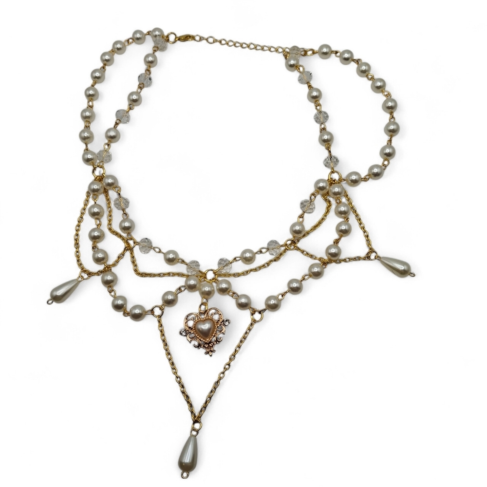 NWT Artificial Pearl Tassel Necklace - Picture 5 of 8